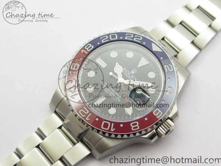 MiroTime 0413 GMT Master II 126719 BLRO Red Blue Ceramic 316L Steel ROF Best Edition Black Dial on SS Bracelet A Elegant 2654